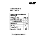 ASAP Healthy Protein Energy Bars with Almonds, Oats & Dark chocolate | High Fiber | 12 Bars | Pack of 1|420 gms