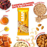 ASAP Healthy Protein Energy Bars with Cashew, Almond, Caramel & Oats | High Fiber | 12 Bars | Pack of 1|420 gms