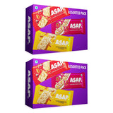 ASAP Assorted Healthy Granola Snack Bars with Dark Chocolate & Almond  + Fruitz & White Chocolate + Cashew, Almond & Caramel |30 Bars | 210g - Pack of 5