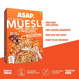 ASAP Wholegrain High Protein Breakfast Muesli with flavour of Dark Chocolate, Almond & 5 Toasted Grains | Omega-3 & Fibre Rich | 420g - Pack of 2