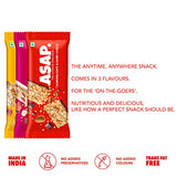 ASAP Assorted Healthy Granola Snack Bars with Dark Chocolate & Almond  + Fruitz & White Chocolate + Cashew, Almond & Caramel |30 Bars | 210g - Pack of 5