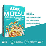 ASAP Wholegrain High Protein Breakfast Muesli with flavour of Badam Milk, 80% Almonds, Raisins and 5 Toasted Grains with Nuts | Omega-3 & Fibre Rich | 420g - Pack of 2