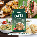 ASAP Upma Oats 1 kg with Golden Rolled Oats,  Veggies and Spices | High on fibre and helps reduce cholesterol | 100% Whole Grains | 100% Natural | No Maltodextrin, artificial flavours or preservatives | Helps reduce weight
