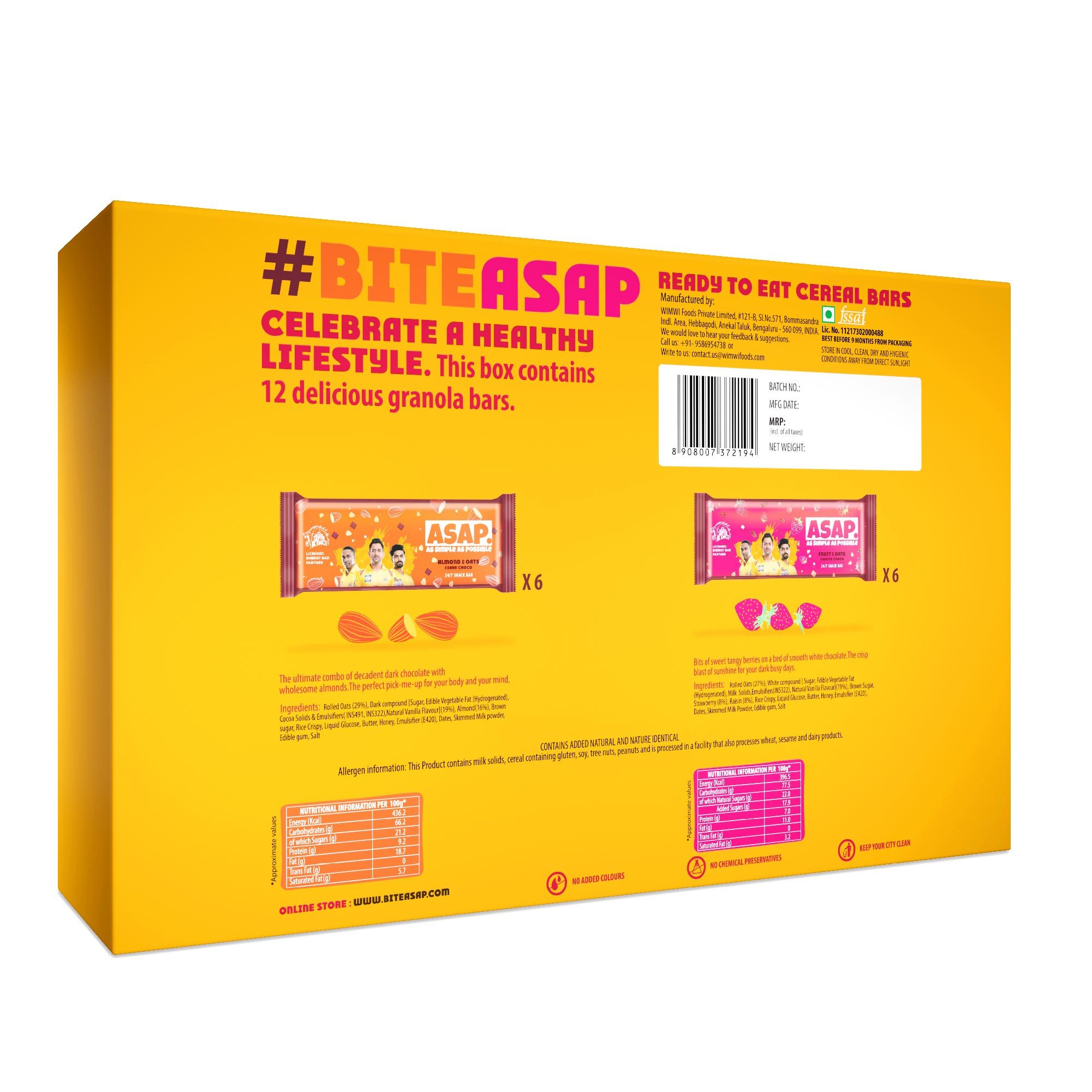 ASAP Festive pack of 12 snack bars - limited time special edition CSK packs