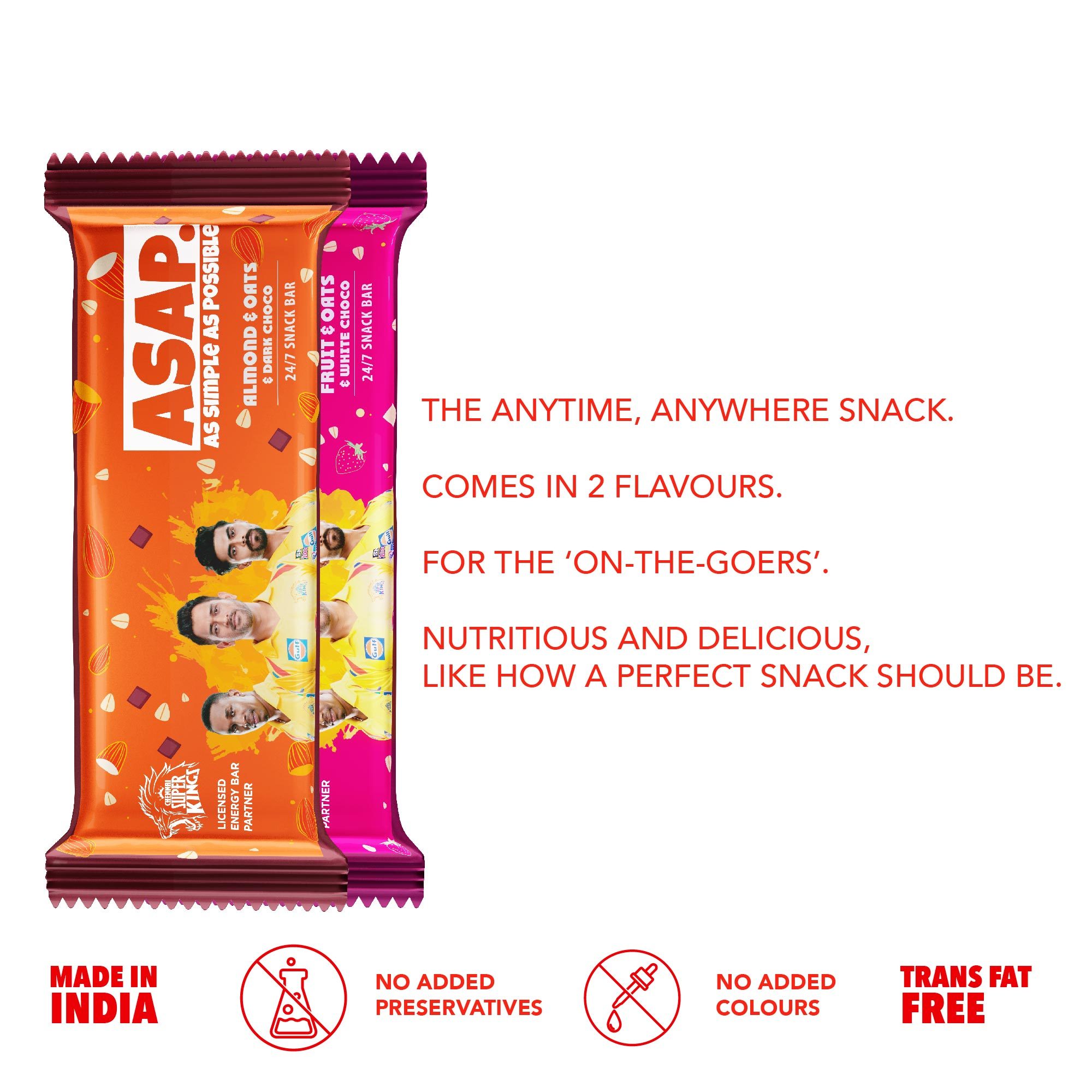 ASAP Festive pack of 12 snack bars - limited time special edition CSK packs